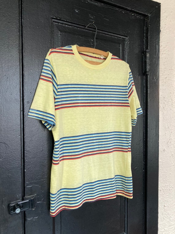 Vintage Striped Paper Thin T Shirt