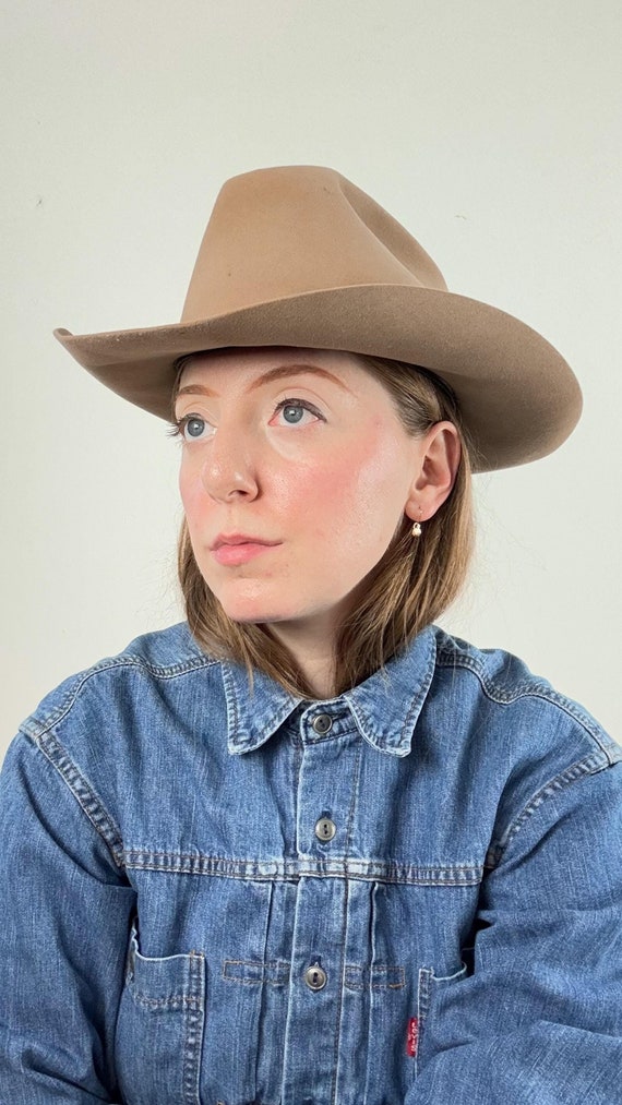 Vintage 1950s Distressed Resistol Western Felt Cowboy Hat 7