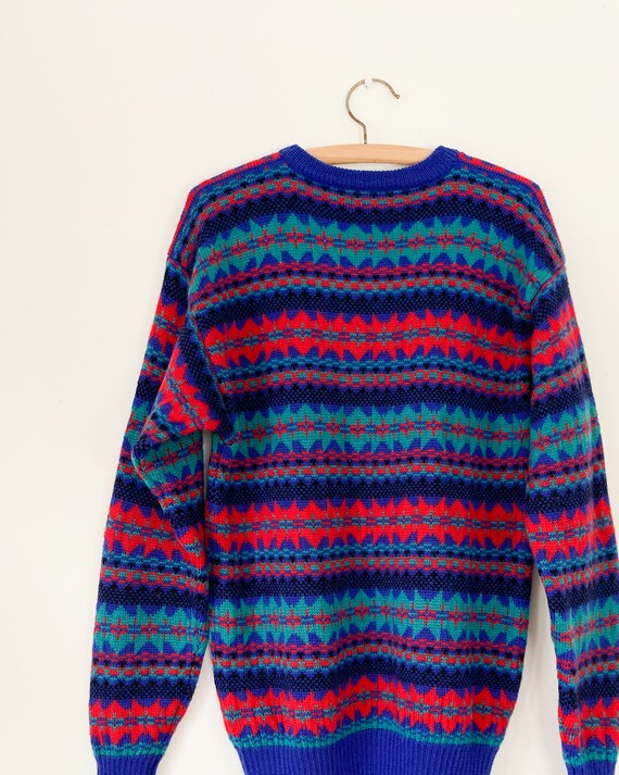 LL Bean bright wool sweater | vintage LL Bean swe… - image 7