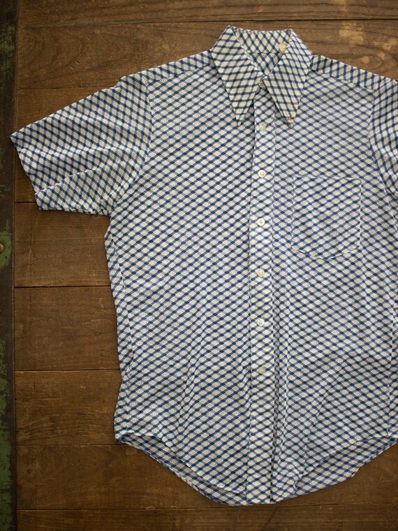 70s Mens Shirt | Mens Casual Shirt | 70s Polyester