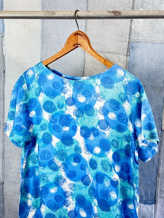 1960s Mod Abstract Scarf Shift Dress