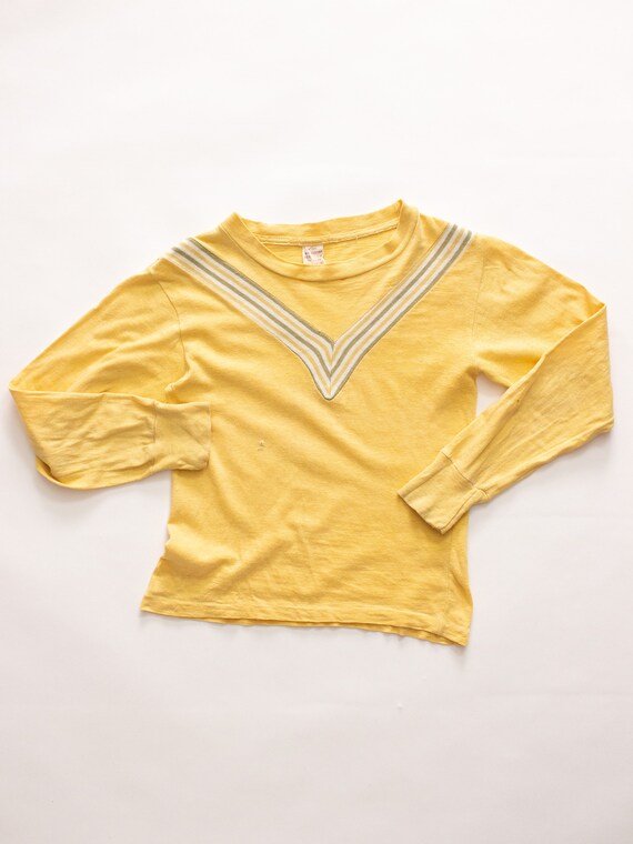 Long Sleeve T Shirt | 50s 60s Tshirt | Cotton Tshi