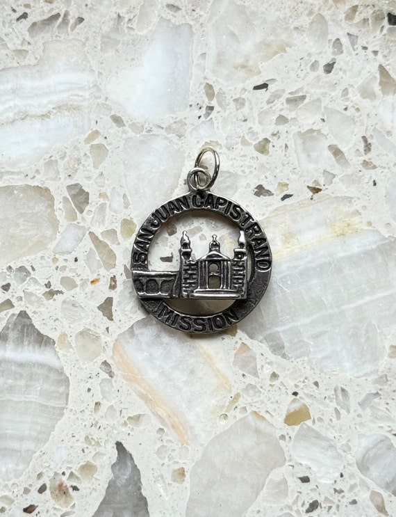 Vintage San Juan Capistrano Mission Sterling Silver Charm