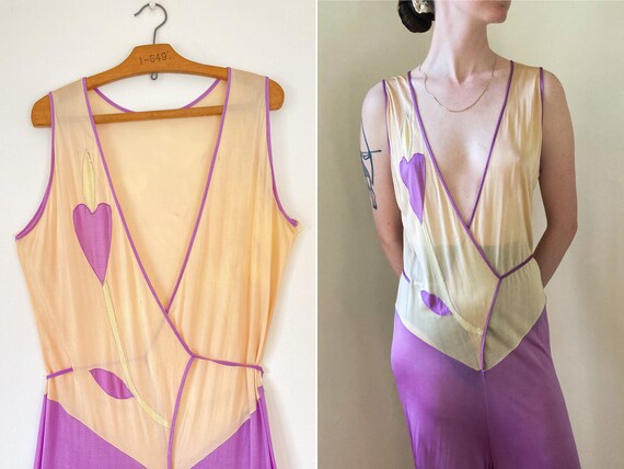Antique Beach Pajamas | 30s 40s Rayon Loungewear … - image 1
