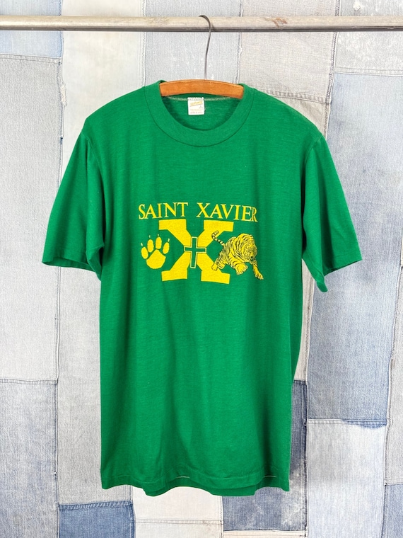 Vintage 1980s Saint X High School Graphic T Shirt