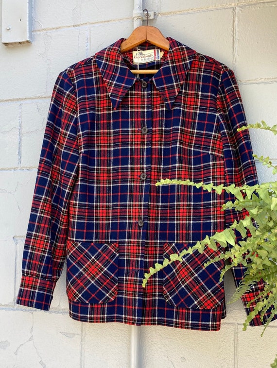 1960s 70s Pendleton Knockabouts Wool Flannel Shirt