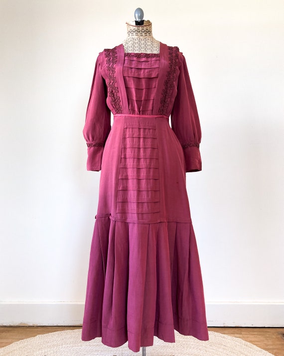 Edwardian Silk Grosgrain Tea Dress | Gibson Girl … - image 2