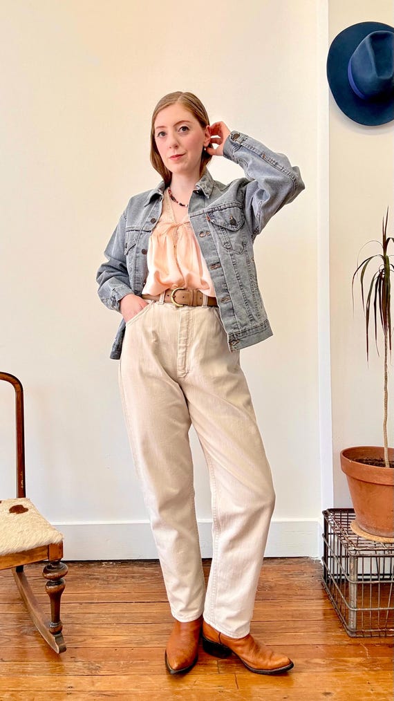 Vintage Levi’s Sailcloth Sunwashed Denim Trucker Jacket USA 4714 | 36 xsmall small