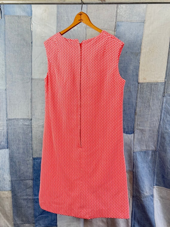 1960s Herringbone Polyester Double Knit Dress - image 4