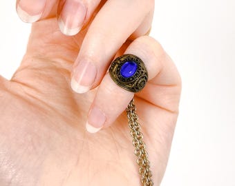 米軍 実物 SWEETHEART JEWELRY USNリング Vintage 1950s US Navy Sweetheart Ring Pendant Necklace - Etsy