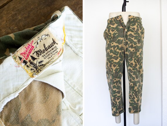 Camo Pants | 50s Hunting Pants | Vintage Mens Trou