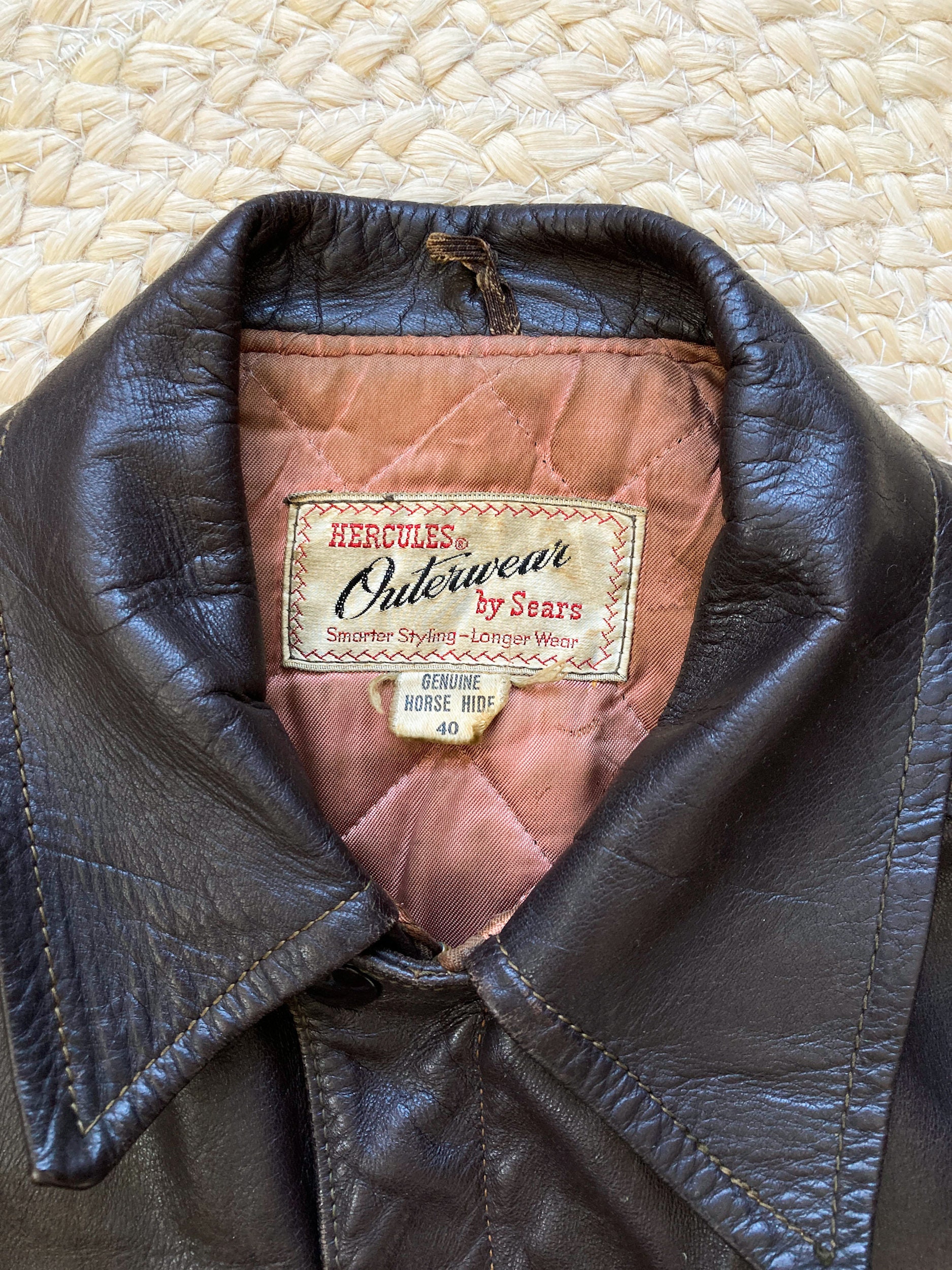 1950s Sears Hercules Horsehide A2 Leather Jacket - Etsy Canada