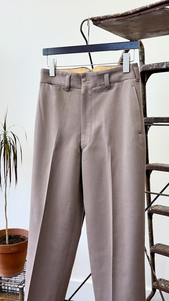Vintage 1950s Whipcord High Rise Mens Wool Trouser | 29