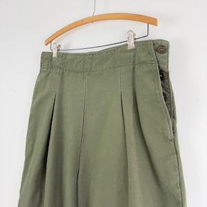 Vintage WWII Womens M43 Sateen Side Button Pants | plus size