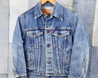 Vintage Levi's Distressed Denim Truckerjack voor kinderen 12