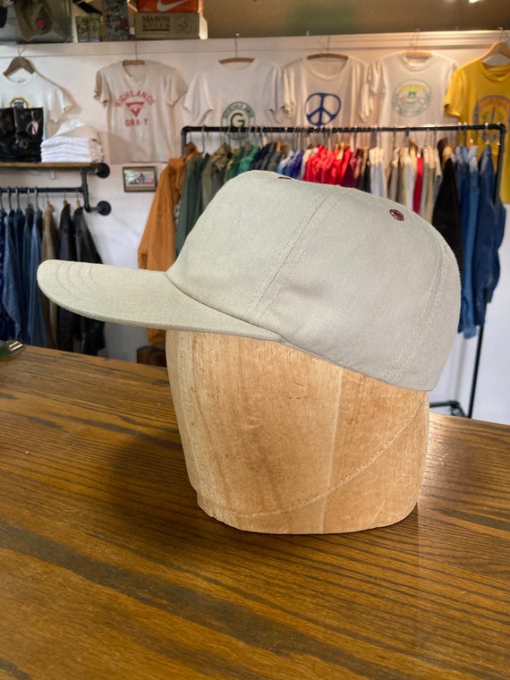 Deadstock 1960s Khaki Twill Fitted Ball Cap - image 3