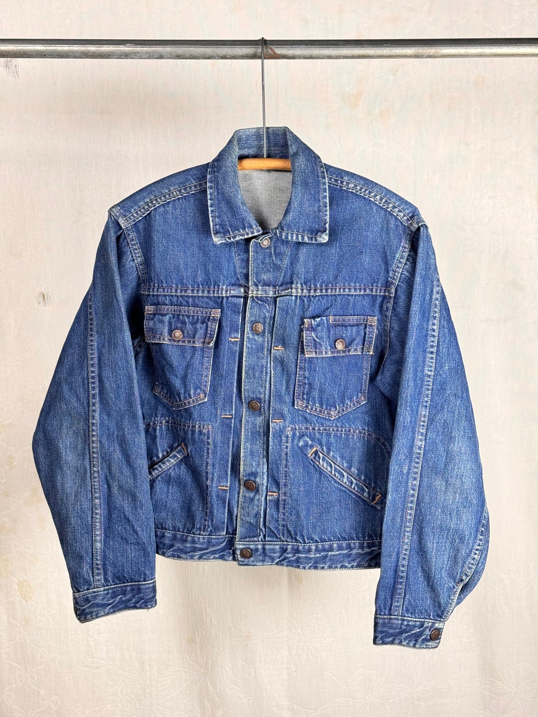 50s 60s vintage gabardine jacket ナス紺 50s Gabardine Jacket 