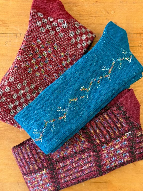 Vintage Rainbow Pattern Novelty Knee High Socks made in USA | select one