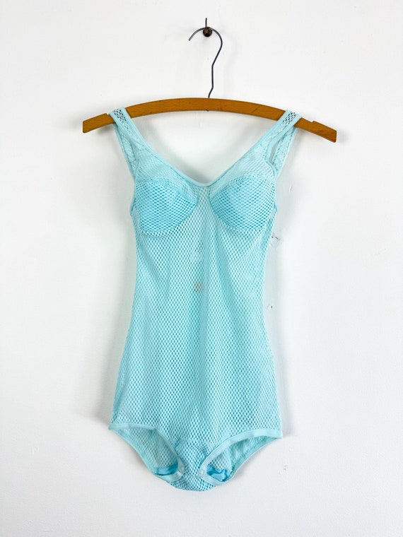 Vintage 1960s Mesh Bodysuit Lingerie | xsmall small A B