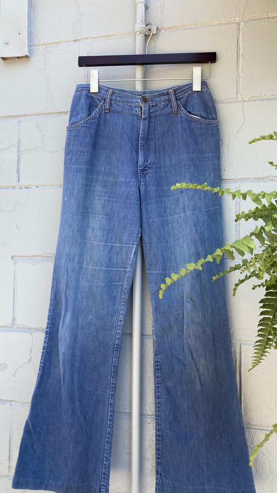 1970s Womens Flared Denim Jeans