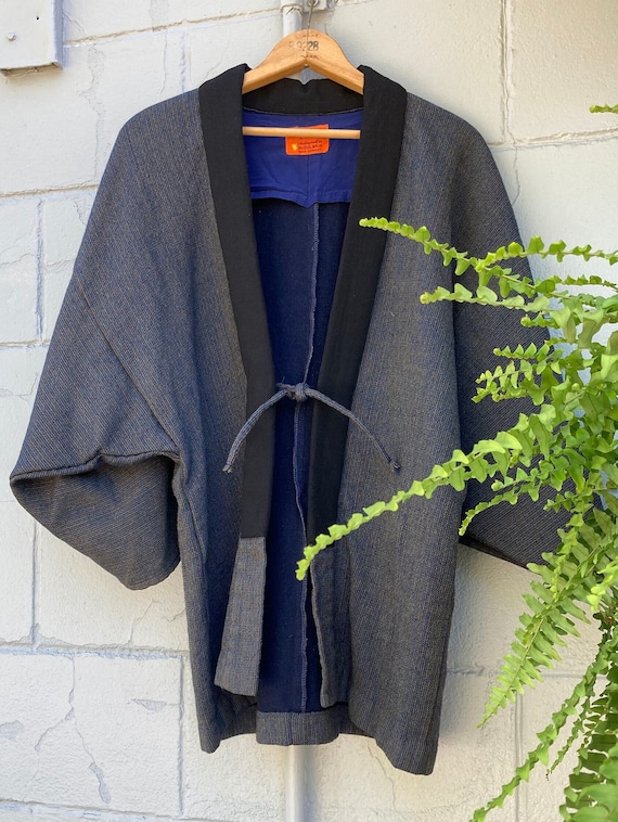Vintage 1960s Wool Haori Kimono Jacket