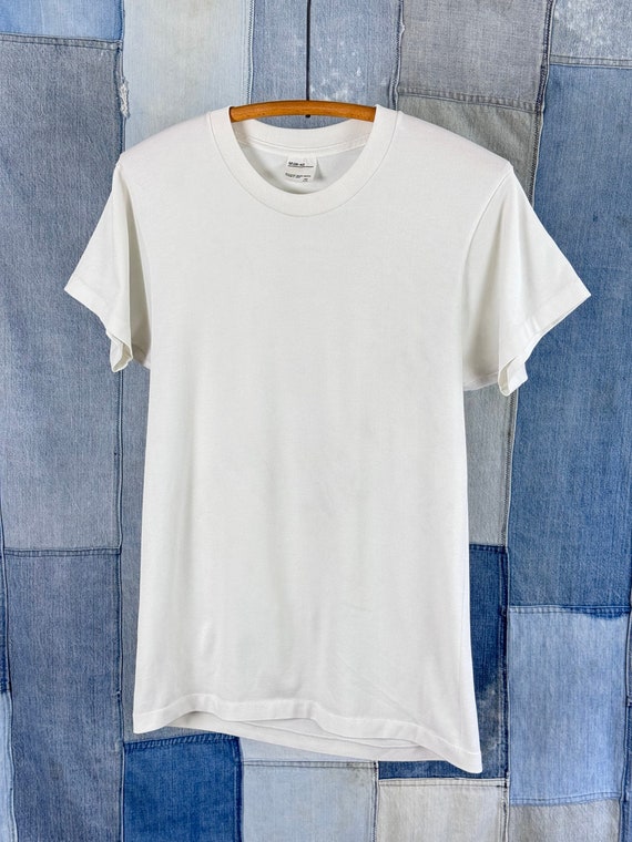 Vintage 1970s 80s Sears Polyester White T Shirt