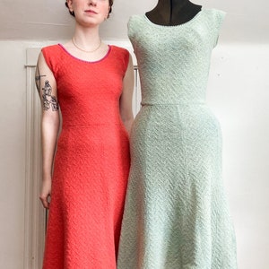 1950s Wool Beaded Sweater Dress Knit Set