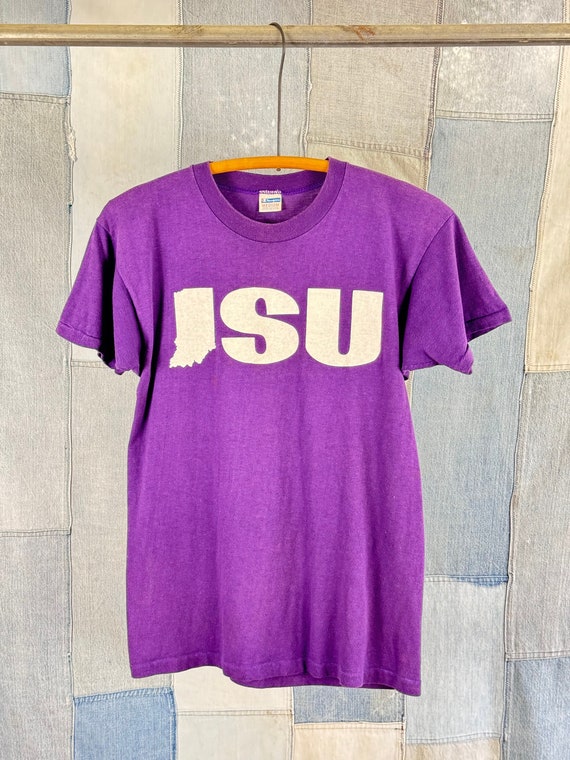 Vintage 1970s 80s Indiana State University Champion T Shirt