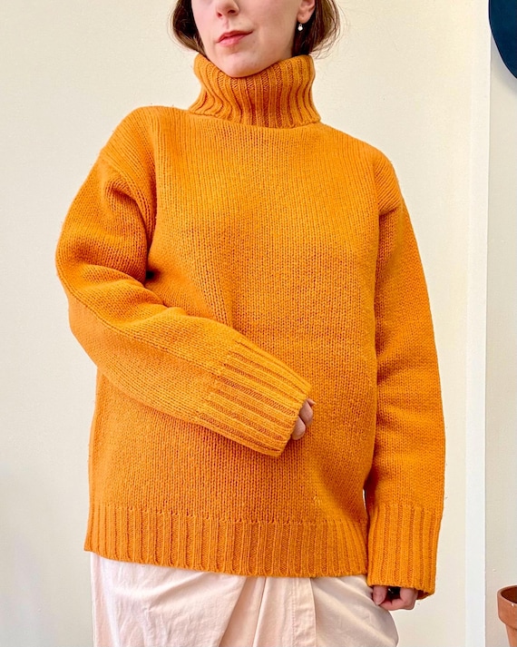 Vintage 90s J Crew Clementine Wool Turtleneck Pullover Sweater