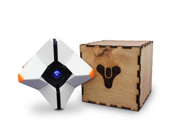 Destiny Ghost Kit - 3D Printed - Optional Collectors Laser Cut Box, Magnets, & LED