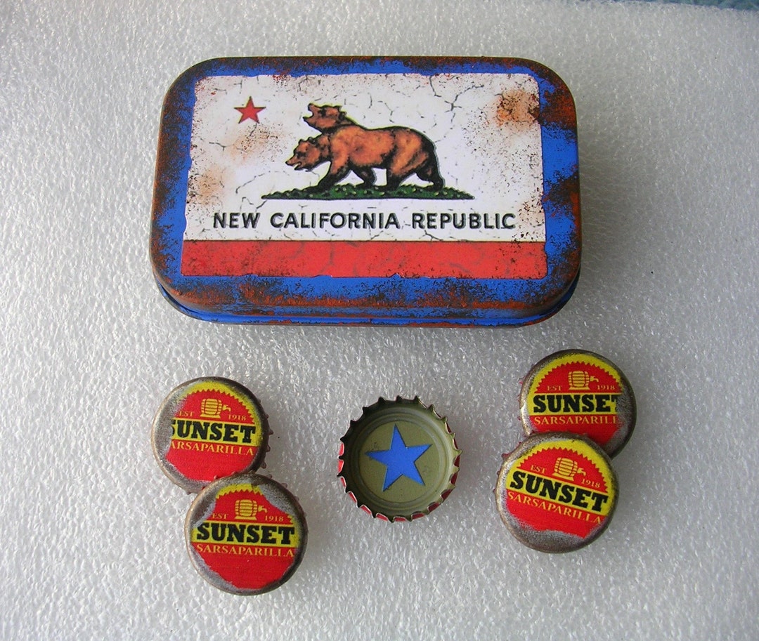 Fallout NCR New Vegas Cap Stash Tin Sunset Sarsaparilla Etsy