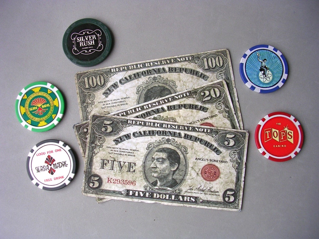 Fallout New Vegas Currency and Casino Poker Chips Tops Sierra Etsy