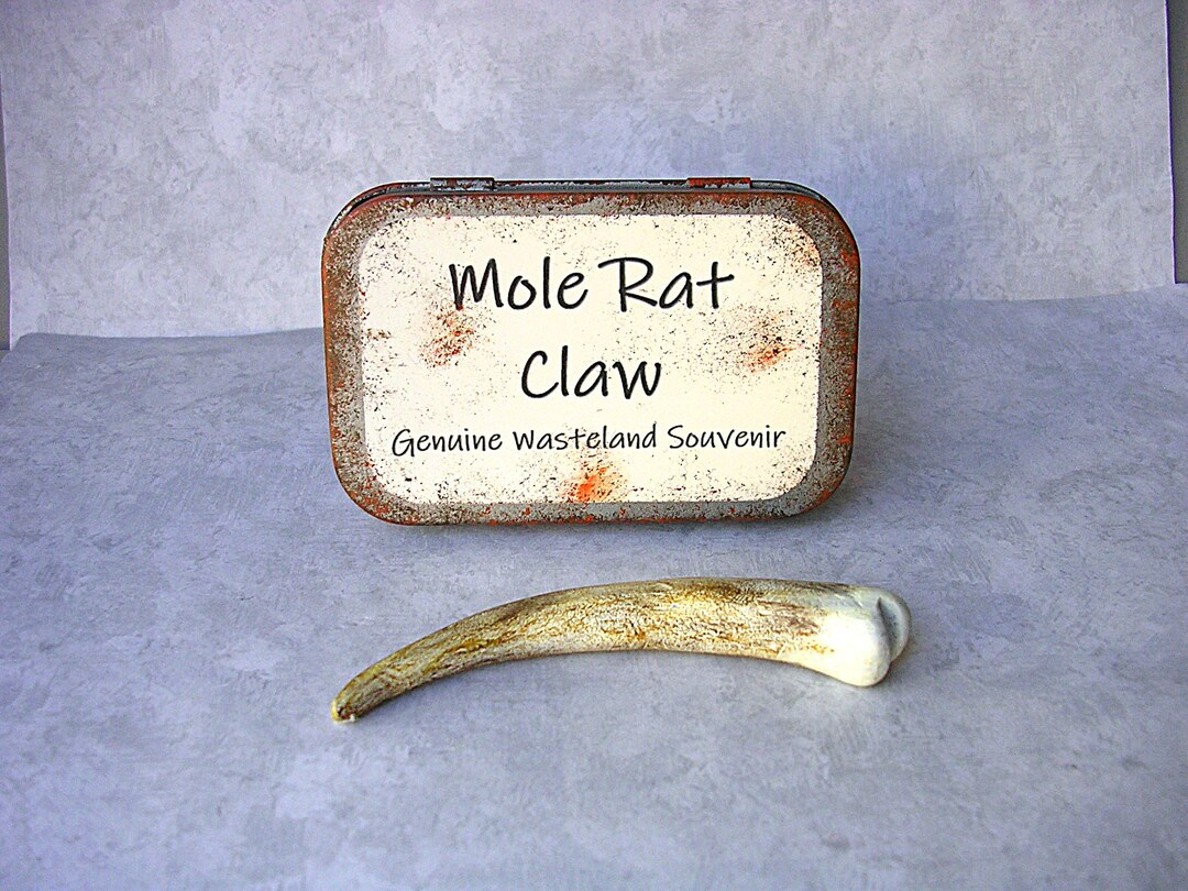 Fallout Cryptid Mole Rat Claw in Custom Stash Box - Etsy