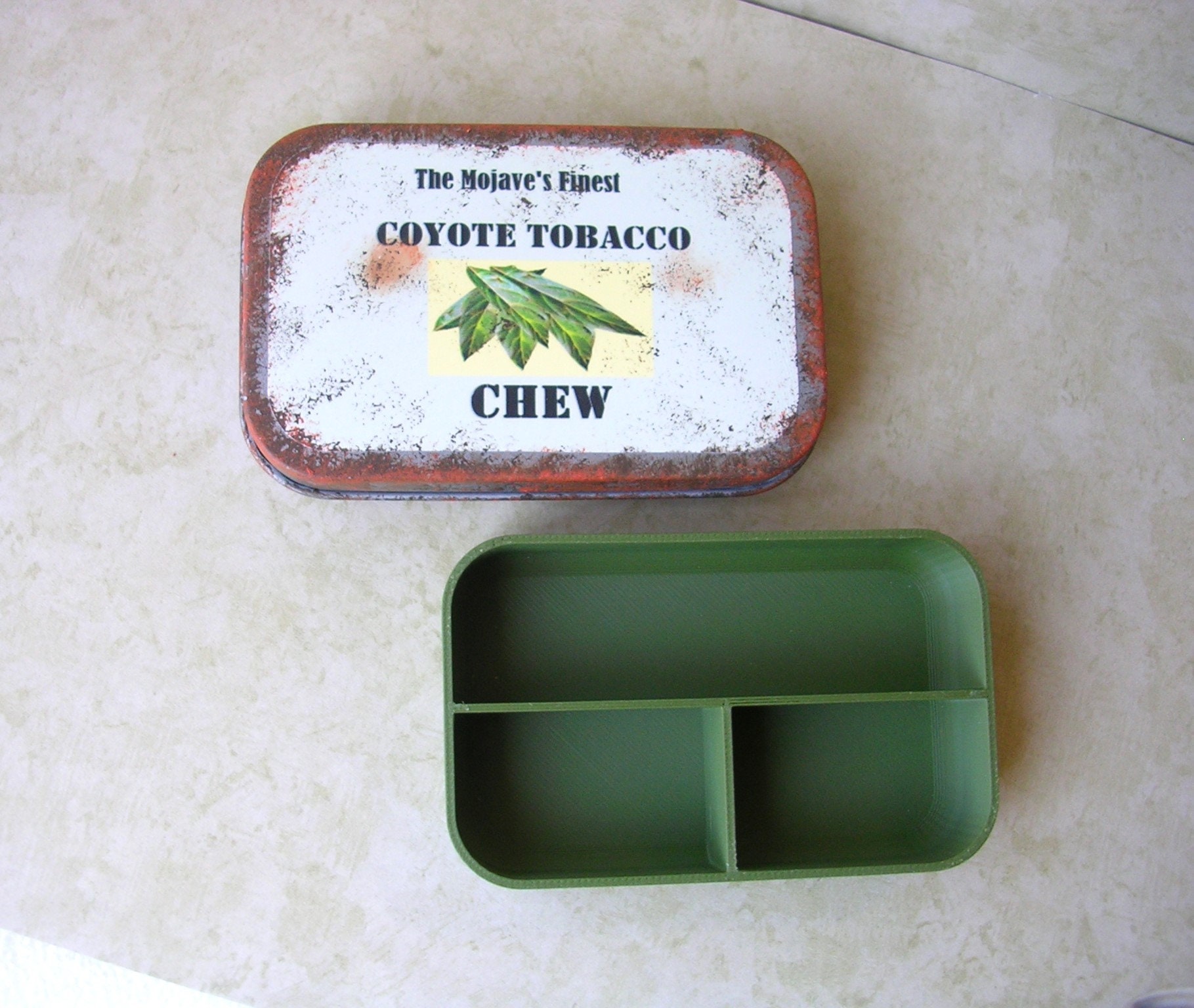 coyote tobacco chew New Vegas Coyote Tobacco Chew Stash Box Tin Organizer Gift Display Prop  Cosplay