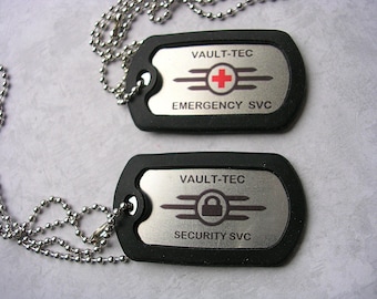 Fallout Dog Tag  Emergency Service or Security Service    Gift   Prop  Cosplay