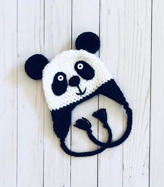 crochet panda hat