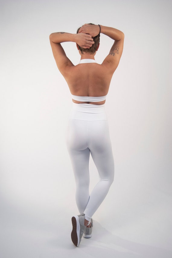 White Super High Rise High Waisted Leggings Yoga Pants Brazilian Workout  Activewear Shapewear 