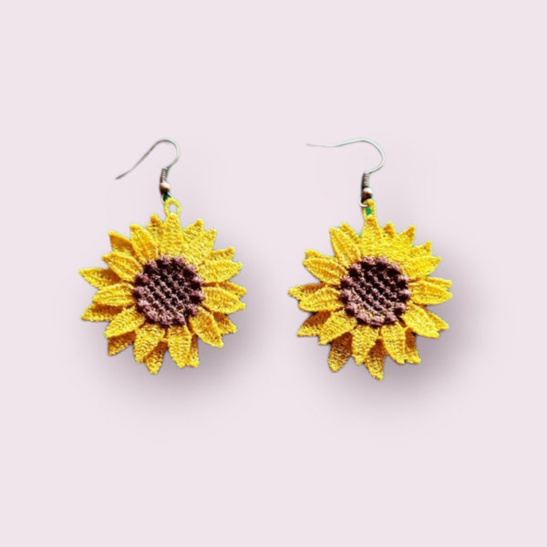 Sunflower Earrings Etsy