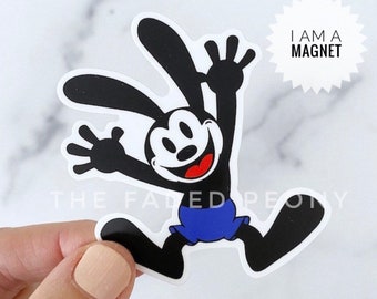 Oswald Magnet, Oswald Rabbit Magnet, Car Magnet, FE Gifts
