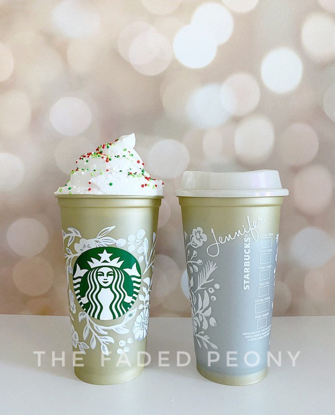 Starbucks Christmas Holiday 2022 Reusable Cold Cups Set 5 with