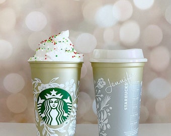 Starbucks Cup, Starbucks Holiday Cup, Starbucks Color Changing Cup, Starbucks Tumbler, Starbucks Christmas Cup, Starbucks Gold Cup 2022