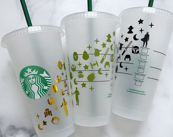 Starbucks Tumbler, Star Wars Starbucks Cup, Starbucks Cup, Personalized Starbucks Cups, Galaxy Cup, The Child, Luke, May the 4th Be With You