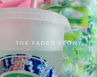 Starbucks Cup, Starbucks Tumbler, Teacher Gifts, Beach Wedding Favors, Bridesmaid Gifts, Personalized Gifts, Lilly Starbucks
