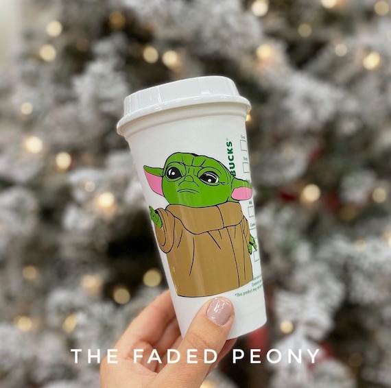 Starbucks Cup, Slightly Imperfect Cup,baby Yoda Starbucks Cup