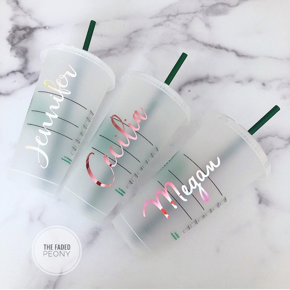 NEON Coffee Tumbler Cup With Name Summer Release 2022 Neon HOT Coffee Cup  With Holographic Name Grande Hot Cup Tumbler 