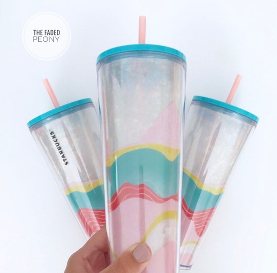 Starbucks Tumbler, Starbucks 24oz Tumbler, Starbucks Cup, Starbucks  Tropical Tumbler - Etsy