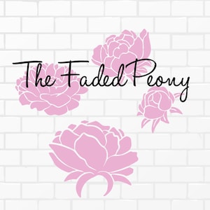 Peonies SVG, Flowers svg, svg Files for Cricut, svg for Tumblers, svg for Silhouette, svg for Shirts, Digital Image