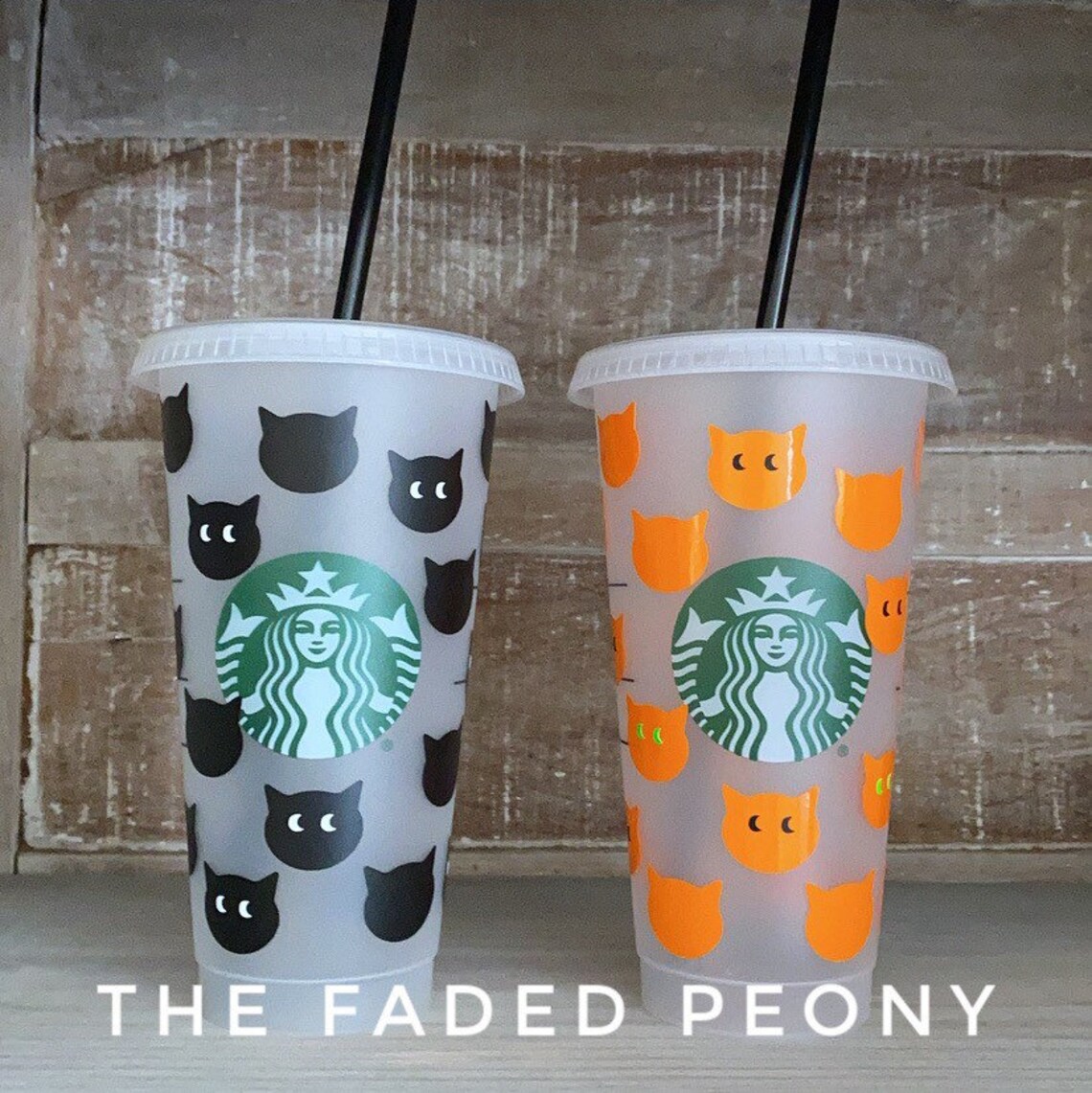 Cat Starbucks Cup Starbucks Tumbler Custom Starbucks Etsy