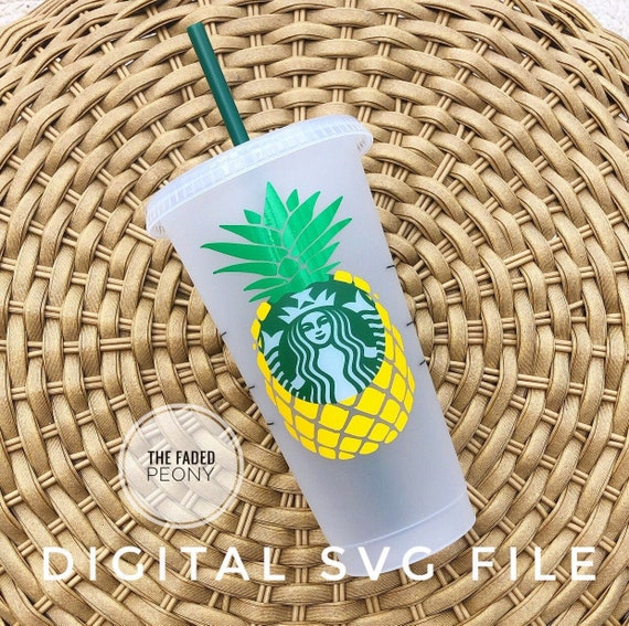 Download Svg For Starbucks Cup Pineapple Svg Svg Files For Cricut Etsy