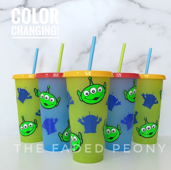 Color Changing Cups, Like Starbucks Cup, Like Starbucks Tumbler, Disney  Tumbler, Toy Story Aliens, Toy Story Tumbler Cup 